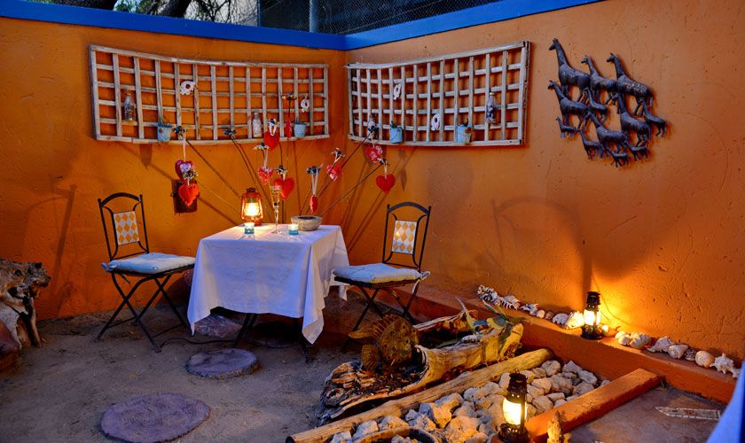Dinner in the boma — Van Zylsrus Hotel