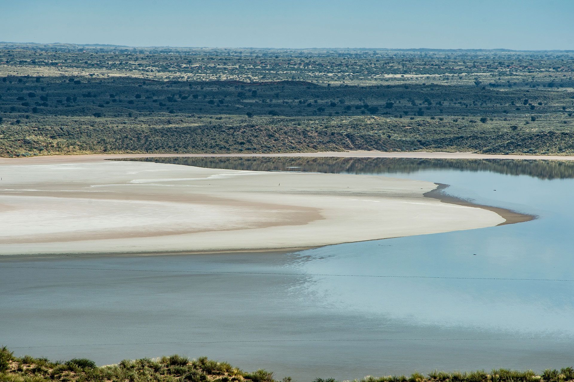 The salt pan with water in it — Zoutpanputs Game Lodge