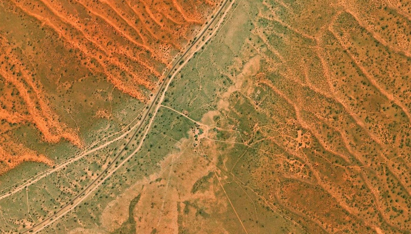 Satellite view of the ground at Dreghorn Kalahari Game Farm