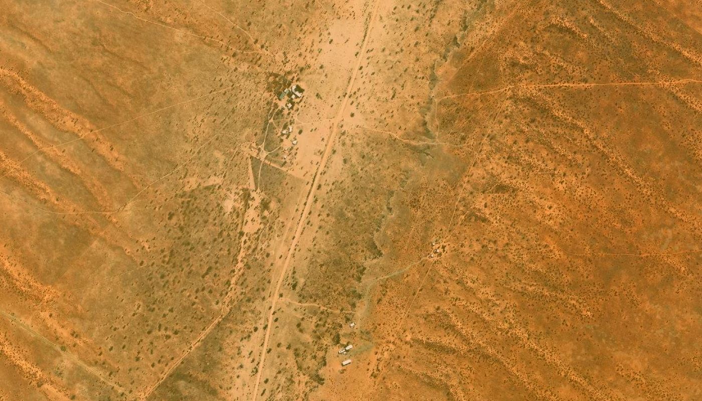 Satellite view of the ground at Zoutpan